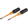 imageKlein Tools 6946INS 1000V Slim Tip Insulated Screwdriver Made in USA Screwdriver with 6Inch Round Shank 2 Square Tip Cushion Grip Handle2Piece Set