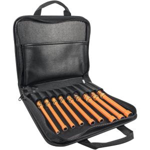 imageKLEIN TOOLS 33524 Tool Kit Made in USA 1000V Insulated Nut Driver Set Sizes 316 14 516 1132 387161291658Inch with Case 9Piece