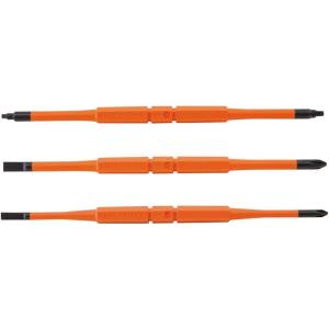imageKlein Tools 13157 Insulated Screwdriver Blades Interchangeable SingleEnd Replacement Blades for Klein Insulated Screwdrivers 3Pack
