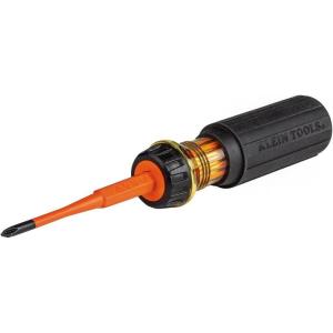 imageKlein Tools 32286 Insulated Screwdriver 2in1 Screwdriver Set with Flip Blade 1 Phillips and 316Inch Slotted Tips DoubleEnded Blades1 PH  316 SL