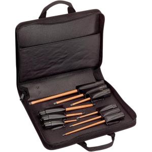 imageKlein Tools 33528 Insulated Screwdriver Kit with Carrying Case Made in USA 1000 V Cushion Grip 9PieceScrewdriver Kit
