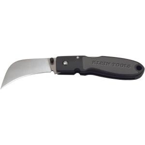 imageKlein Tools 44006 Pocket Knife Electricians Knife with 258Inch Hawkbill Blade and Aluminum HandleBlack Handle