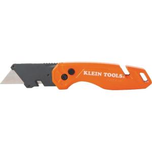 imageKlein Tools 44303 FLICKBLADE Folding Utility Knife with Blade Storage Utility Knife with 5 Blades Compact with Side Release Button and Dual Locking PositionsFlickblade w Storage