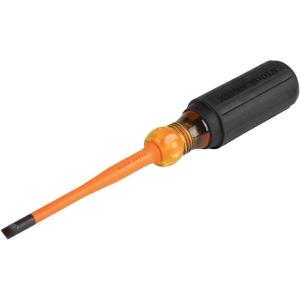 imageKlein Tools 6946INS 1000V Slim Tip Insulated Screwdriver Made in USA Screwdriver with 6Inch Round Shank 2 Square Tip Cushion Grip Handle14Inch Cabinet