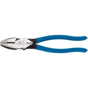 imageKlein Tools D20009NEGLW Side Cutter Linemans Pliers Cut ACSR Screws Nails Hard Wire 9Inch HiViz PliersHD Cutting with Crimping