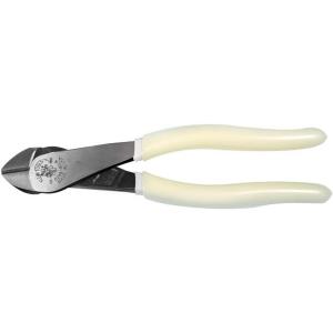 imageKlein Tools D2488GLW Pliers Made in USA HiViz Diagonal Cutting Pliers with Angled Head Short Jaws and Glow in the Dark Handles 8Inch