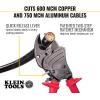 imageKlein Tools 63060 Cable Cutters Ratcheting Heavy Duty Cutters for Up to 750 MCM Great for Cable PreparationOpen Jaw  600 MCM Copper750MCM Aluminum