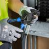 imageKlein Tools J20009NECRTP Side Cutter Linemans Pliers with Tape Pulling and Wire Crimping High Leverage 9InchCuts  Crimps  FT Pulling