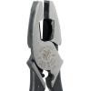 imageKlein Tools J20009NECRTP Side Cutter Linemans Pliers with Tape Pulling and Wire Crimping High Leverage 9InchCuts  Crimps  FT Pulling