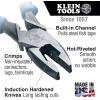 imageKlein Tools J20009NECRTP Side Cutter Linemans Pliers with Tape Pulling and Wire Crimping High Leverage 9InchCuts  Crimps  FT Pulling