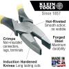 imageKlein Tools J20009NECRTP Side Cutter Linemans Pliers with Tape Pulling and Wire Crimping High Leverage 9InchCuts  Crimps