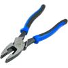 imageKlein Tools J20009NECRTP Side Cutter Linemans Pliers with Tape Pulling and Wire Crimping High Leverage 9InchCuts  FT Pulling