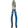 imageKlein Tools J20009NECRTP Side Cutter Linemans Pliers with Tape Pulling and Wire Crimping High Leverage 9InchCuts  FT Pulling