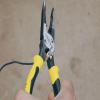 imageKlein Tools J2068C Long Nose AllPurpose Spring Loaded Pliers Made in USA Forged Steel with Dual Material Journeyman HandlesCrimper