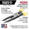 imageKlein Tools J2068C Long Nose AllPurpose Spring Loaded Pliers Made in USA Forged Steel with Dual Material Journeyman HandlesCrimper