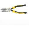 imageKlein Tools J2068C Long Nose AllPurpose Spring Loaded Pliers Made in USA Forged Steel with Dual Material Journeyman HandlesCrimper