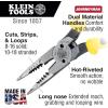 imageKlein Tools J2068C Long Nose AllPurpose Spring Loaded Pliers Made in USA Forged Steel with Dual Material Journeyman HandlesSpring Loaded
