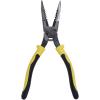 imageKlein Tools J2068C Long Nose AllPurpose Spring Loaded Pliers Made in USA Forged Steel with Dual Material Journeyman HandlesSpring Loaded