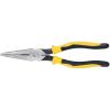 imageKlein Tools J2038 8Inch Needle Nose Pliers Heavy Duty Cutting Extended Handles High Leverage Induction Hardened with HotRiveted JointSide Cutters