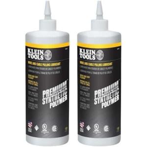 imageKlein Tools 51015 Pulling Lubricant Made in USA Premium Synthetic Polymer Wire and Cable Pulling Lubricant 1Quart Squeeze Bottle1Quart Pack of 2