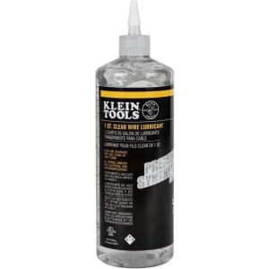 imageKlein Tools 51028 Premium Synthetic Clear Electrical Cable Lubricant 1Quart Squeeze Bottle Made in USA