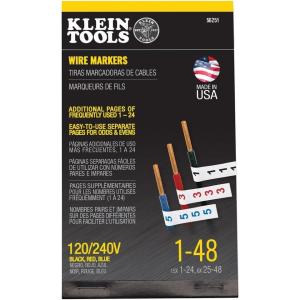 imageKlein Tools 56250 Wire Marker Book for Cable Management Electric Panel Organization Wire Label Stickers Numbered 1481 Count Pack of 1