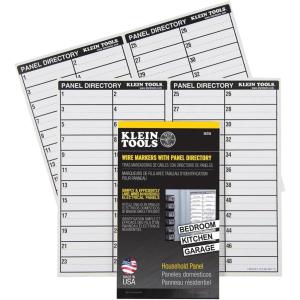 imageKlein Tools 56255 Wire Markers Household Electric Panel wDirectory