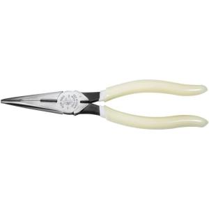 imageKlein Tools D2038GLW Long Nose Pliers HiViz Glow In the Dark Pliers with Extended Grips For Reach and Leverage 8InchPliers