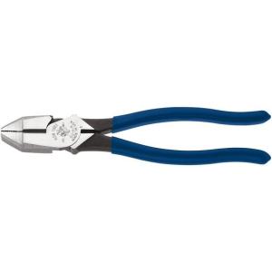 imageKlein Tools D2139 Linemans Square Nose Pliers Made in USA High Leverage Electrical Pliers with Induction Hardened Knives 9Inch