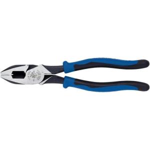 imageKlein Tools J20009NECRTP Side Cutter Linemans Pliers with Tape Pulling and Wire Crimping High Leverage 9InchCuts  FT Pulling
