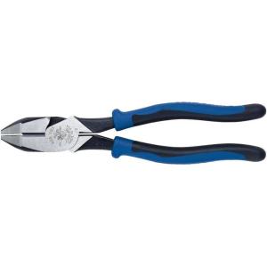 imageKlein Tools J20009NECRTP Side Cutter Linemans Pliers with Tape Pulling and Wire Crimping High Leverage 9InchCuts
