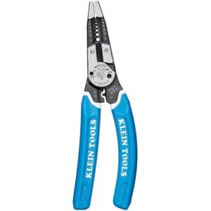 imageKlein Tools K12065CR Wire Stripper  Cutter  Crimper Tool for Cutting Stripping Crimping Twisting 818 AWG solid 1020 AWG strandedCrimping Pliers