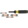 imageKlein Tools 32313HD 13in1 Multibit Ratcheting Screwdriver DoubleEnded Impact Bit Set 12 Impact Driver Bits and 14Inch Nut Driver