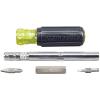 imageKlein Tools 32596 MultiBit Screwdriver Nut Driver Magnetic 8in1 HVAC Slide Drive Tool with Hex Phillips Schrader Bits Nut Drivers8in1