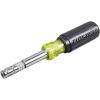 imageKlein Tools 32596 MultiBit Screwdriver Nut Driver Magnetic 8in1 HVAC Slide Drive Tool with Hex Phillips Schrader Bits Nut DriversKit