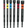 imageKlein Tools 32950 Ratcheting Impact Rated Hollow Power Nut Driver Set with Handle Magnetic Color Coded 6 SAE Hex Sizes and Handle Included