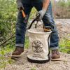 imageKlein Tools 5109SLR Canvas Bucket AllPurpose Tool Bucket with Plastic Bottom with Drain Holes Load Rated Up to 150PoundsBucket