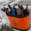 imageKlein Tools 5144BHB Oval HardBody Bucket Tool Organizer with Kickstand Hook Holes NonConductive Plastic Polypropylene Bottom 15PocketOrganizer