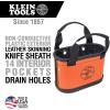 imageKlein Tools 5144HBS HardBody Bucket Oval Tool Bucket Organizer with Knife Sheath and 14 Other Pockets OrangeBlack