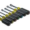 imageKlein Tools 631 Tool Set Made in USA Nut Driver Set wHex Nut Sizes 316 14 516 1132 38 716 and 12Inch on 3Inch Full Hollow Shaft 7PieceNonMagentic