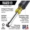 imageKlein Tools 631 Tool Set Made in USA Nut Driver Set wHex Nut Sizes 316 14 516 1132 38 716 and 12Inch on 3Inch Full Hollow Shaft 7PieceNonMagentic