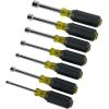 imageKlein Tools 631 Tool Set Made in USA Nut Driver Set wHex Nut Sizes 316 14 516 1132 38 716 and 12Inch on 3Inch Full Hollow Shaft 7PieceNonMagentic