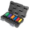 imageKlein Tools 66010 2in1 SAE Impact Socket Set 6Piece Tool Set with 12Point Deep Sockets with 12Inch Drive Includes Tool CaseColor Coded