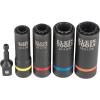 imageKlein Tools 66040 2in1 Impact Socket Set 5Piece Tool Set with 12Point Deep Sockets with 12Inch Drive Includes Tool Case5Piece