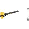 imageKlein Tools KT155HD HeavyDuty 6In1 Linemans Ratcheting Wrench with Bolt Through Design and Bright Yellow Socket4in1  Standard Gearing