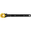 imageKlein Tools KT155HD HeavyDuty 6In1 Linemans Ratcheting Wrench with Bolt Through Design and Bright Yellow Socket4in1  Standard Gearing
