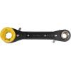 imageKlein Tools KT155HD HeavyDuty 6In1 Linemans Ratcheting Wrench with Bolt Through Design and Bright Yellow Socket5in1  Standard Gearing