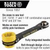 imageKlein Tools KT155HD HeavyDuty 6In1 Linemans Ratcheting Wrench with Bolt Through Design and Bright Yellow Socket5in1  Standard Gearing