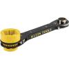 imageKlein Tools KT155HD HeavyDuty 6In1 Linemans Ratcheting Wrench with Bolt Through Design and Bright Yellow Socket5in1  Standard Gearing