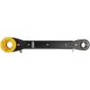 imageKlein Tools KT155HD HeavyDuty 6In1 Linemans Ratcheting Wrench with Bolt Through Design and Bright Yellow Socket6in1  Fine Gearing